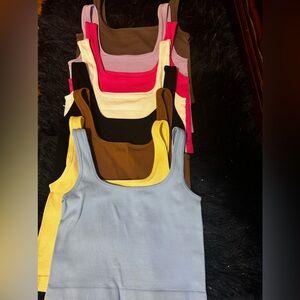 OQQ ribbed crop tops. Bundle of 8. Size M. New without tags.